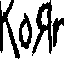 Black stylized text on gray background, multiple instances of the word 'Коян' in varying sizes and orientations with inconsistent rendering.