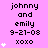 Pixelated text and heart symbols on a pink background with three vertical of identical content