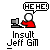 Pixel art animation of a red-shirted figure with white head interacting with flames and text elements on gray background.