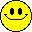 A 4x4 grid of yellow smiley face icons with varying eye and mouth expressions, some showing green pixel artifacts on the right side or bottom-left corner across frames.