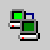 Pixelated icon of four green squares connected by blue lines with red dots, arranged in a on a gray background, with the word "Speed" below