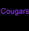 Animated contact sheet showing three frames of a buddy icon with "Cougars" text and purple/white particle animation on black background.