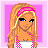 Pixel art of a blonde woman with pink headband and checkered bikini top, followed by torso, legs, and multiple 'Flirt' text variations on pink backgrounds.