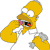 Pixelated yellow cartoon character with exaggerated facial features and limbs in a dynamic pose against white background.