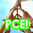 A split-screen image with four distinct sections: top-left shows a person making peace signs, top-right has pink heart and blue butterfly icons above 'LUV!' text, bottom-left displays two people under purple 'LOL CALLIE AND MANDY' text.