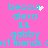 A static image with cyan text on a bright pink background showing repeated names and phrases, including 'beccur', 'alexa', 'gabby', and 'est friends' in pixelated font.