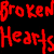 A 50x50 pixel animated buddy icon featuring a split design with red and white text on black background, transitioning to gray transparency in the bottom-right corner.