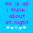 Blue background with purple pixelated text reading "He is all i think about at night" and five white plus signs below, where the third sign changes from light blue to white.
