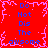 Red background with blue text reading "Do Not Dis The awsome" arranged in a pattern, surrounded by pink pixelated border