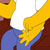 Pixelated yellow figure with brown hair, white shirt, blue pants, and a raised hand gesture against a dark background.