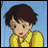 A 48x48 pixel buddy icon featuring a character from My Neighbor Totoro on the left and text elements on the right, displayed as part of an animated contact sheet with two visible frames.