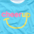 A static image with a light blue fabric background featuring repeated pink 'cheerup' text and yellow smiley faces, plus scattered heart icons.