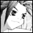 Black-and-white anime-style character face with long hair on left side of contact sheet, adjacent to black background with white text "Anime IM" and stylized "COM" logo on right side.
