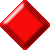 Red diamond shapes in a vertical arrangement with one central diamond narrowing and widening in a rhythmic animation against a gray background.