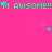 'I'M AWESOME!' text repeated across a bright pink background with scattered blue and purple stars.