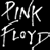 Static pixelated icon displaying stylized text "PINK FLOYD" in white against a black background with visible dithering and anti-aliasing artifacts.