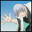 A pixelated anime-style character with light purple hair and a black-and-white hooded jacket stands against a blue sky, while the right side displays "Anime IM" text on a black background.