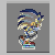 Pixelated blue hedgehog character with spiky hair, red shoes, and white gloves in various poses against different backgrounds.