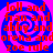 Red text on a blue and pink spiral background reads 'loll and fran and abby and orena and zoe rule' in four identical quadrants.