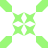 Green pixelated starburst with four arrow-like extensions on white background, symmetrically arranged.