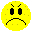 Five yellow pixelated smiley faces with varying expressions on a gray background, including sad, smiling, grinning, open-mouthed, and sunglasses-wearing.