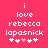 Pixelated text on a solid pink background with animated heart symbols changing position.
