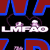 Pixelated image with red and blue geometric shapes, white text reading 'UMFADO', purple curved lines on black background.