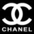 Black background with white Chanel double-C logos, 'CHANEL' text above and below the left logo, 'Life' in lowercase beneath it, and partial name 'Natsha' at bottom left.