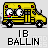 Yellow school bus with two cartoon characters inside, animated sequence showing character expressions changing from neutral to smiling.
