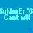 Blue background with repeated light blue text 'SummEr' and 'Cant w8!' in pixelated font, interspersed with small dark blue plus signs and X symbols.