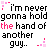 Pixelated text reads "i'm never gonna hold the hand of another guy.." with pink accent pixels, displayed