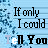 A static image with a blue pixelated background displaying repeated text "If only I could Tell You" in black and white lettering, where the 'T' is consistently light-colored across variations.