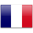 Static rectangular icon displaying the French national flag with vertical blue, white, and red stripes on a gray background.