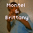 A person in a light blue shirt with hands near face, overlaid with pixelated text reading Montel & Brittany, 11.8.07, and Young Love across four