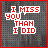 25 identical pixelated icons with red borders, each displaying the text "I MISS YOU THAN I DID YESTERDAY" in white and red block letters on a dark gray background