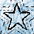star-shaped icons with varying patterns and colors on a light blue background with black dashed lines