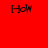 Four display the word 'How' in black pixelated text against red, pink, white, and light pink backgrounds