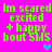 Bright pink background with green text reading "Im scared excited + happy bout SMS" and two heart symbols changing color between cyan and purple.