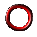 Nine circular rings arranged in a on gray background, varying in color from red to gold with metallic sheen