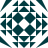 A static pixelated pattern featuring dark teal geometric shapes arranged in a symmetrical grid on a white background.