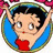 Animated icon features Betty Boop in a circular frame with blue background, red dress, and raised arms; text changes from 'MY FAVORITE' to 'BETTY BOOP!!'