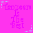 A static image with a bright pink background featuring repeated text and star motifs in purple and light blue.