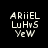 Four display text 'ARiiEL LuHvS YeW' with blue bars shifting across each line in sequence