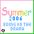 nine identical square icons with 'Summer 2006 BRING ON THE DRAMA' text, each featuring a small heart symbol in the bottom-left corner