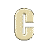 six distinct pixelated 'C' characters in varying sizes and styles against a gray background