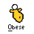 Pixelated yellow figure with white circular head and black outline, arms raised holding a small object, standing above stylized text on gray background.
