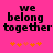 Pixelated text on bright pink background with orange star-like symbols below, showing two identical static frames side-by-side.