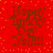 Red background with yellow dots and four identical brown text blocks reading "Happy Happy Day Yall" arranged in a