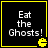 Four identical black square with yellow borders display 'Eat the Ghosts!' text and a yellow Pac-Man icon, arranged in a