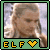 six pixelated images showing a person with light brown hair in a green-bordered frame, each containing 'ELF' text and a heart symbol